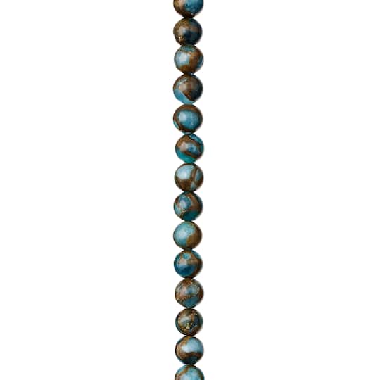 Light Blue Impression Jasper Round Beads, 6mm by Bead Landing&#x2122;
